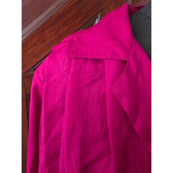 Vintage Cali Womens Silk Fuchsia Oversized Button-Up Blouse Size 44 - Picture 2 of 6